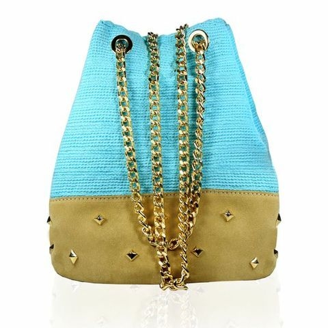 Saco Wayuu Tachuela Turquesa Stella R